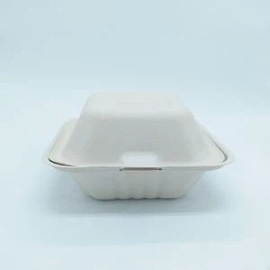 6 Inch Burger Box Bamboo Pulp