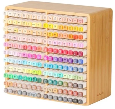 Bamboo Pen Holder Marker Storage Organizer